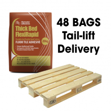 Tilemaster Thick Bed FlexiRapid Flexible Rapid Setting Floor Tile Adhesive Grey 20kg (48 Bag Tail Lift)